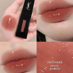[ không hộp ] Son Kem Yves Saint Laurent YSL Vinyl Cream Lip Stain 610 Nude Champion Màu Nude Cam