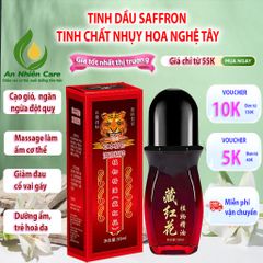 Dầu Massage Cổ Vai Gáy Nóng Tinh Dầu Saffron, Nhụy Hoa Nghệ Tây - Giảm Đau, Cạo Gió, Dưỡng Da, Thư Giãn Tinh Thần Cho Gia Đình