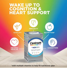 Vitamin Tổng Hợp Centrum For Men 50+ 90 Viên – Bổ Sung Dinh Dưỡng Cho Nam Giới Trên 50 Tuổi, Hỗ Trợ Tim Mạch Và Sức Khỏe Xương Khớp