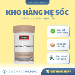 Viên uống Swisse Ultiboost Calcium & Vitamin D 150 Viên - Hỗ Trợ Sức Khỏe Xương và Mật Độ Xương Chắc Khỏe