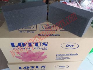 Xốp Cắm Hoa Giả Lotus - Thùng 20 Viên Xốp Cắm Hoa Khô 23x11x8cm, Màu Xám, Trang Trí Nhà Cửa Sang Trọng