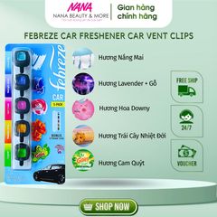 Nước Hoa Xe Hơi Febreze Set 5 Mùi - Hương Thơm Tươi Mát (Original, Island Fresh, Moonlight Breeze, Fresh, Breeze) cho Mỗi Chuyến Đi Thoải Mái