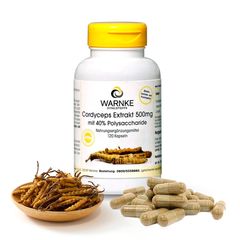Đông trùng hạ thảo Warnke Cordyceps Extrakt 500mg Đức 120 viên