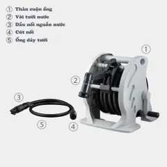 Bộ vòi tưới vườn Takagi Mercury 2 Twister 15m - 4 chế độ tưới tiện lợi, thiết kế hiện đại, dễ sử dụng
