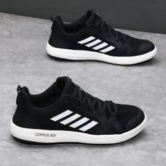 Giày Nam Sneaker Thoáng Khí Thời Trang, Giày Thể Thao Tập Gym và Chạy Bộ Dễ Phối Đồ - Phong Cách Năng Động, Đen