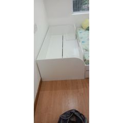 Giường Ngủ Gỗ Cho Bé 80x150cm - Giường Đơn Gỗ MDF Chịu Lực 150kg, Kèm Nệm Mềm Dày 5cm và Drap Bọc