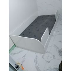 Giường Ngủ Gỗ Cho Bé 80x150cm - Giường Đơn Gỗ MDF Chịu Lực 150kg, Kèm Nệm Mềm Dày 5cm và Drap Bọc