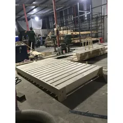Giường Gỗ Thông Nhập Khẩu 1,8x2m - Pallet Chân Cao Chắc Chắn, Chất Liệu An Toàn, Thiết Kế Hiện Đại