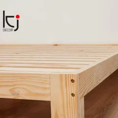 Giường Gỗ Thông Nhập Khẩu 1,8x2m - Pallet Chân Cao Chắc Chắn, Chất Liệu An Toàn, Thiết Kế Hiện Đại