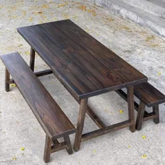 Bộ Bàn Ghế Gỗ Sân Vườn Decor Nhà Hàng & Quán Cafe - Thiết Kế Đẹp, Độ Bền Cao, Phù Hợp Mọi Không Gian