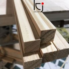 Thanh Gỗ Thông Nhập Khẩu Láng Mịn 60x3x3 cm - Dụng Cụ Tiện Ích Chất Lượng Cao, Cắt Theo Kích Thước Yêu Cầu