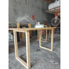Chân Bàn Gỗ Thông Cao 72cm - Chịu Lực 150kg, Phù Hợp Nhiều Kích Cỡ Mặt Bàn, Màu Vân Gỗ Tự Nhiên/Nâu