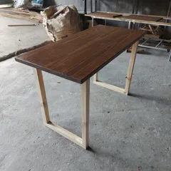 Chân Bàn Gỗ Thông Cao 72cm - Chịu Lực 150kg, Phù Hợp Nhiều Kích Cỡ Mặt Bàn, Màu Vân Gỗ Tự Nhiên/Nâu