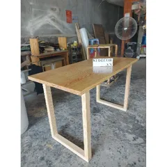 Chân Bàn Gỗ Thông Cao 72cm - Chịu Lực 150kg, Phù Hợp Nhiều Kích Cỡ Mặt Bàn, Màu Vân Gỗ Tự Nhiên/Nâu