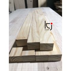 Thanh gỗ thông nhập khẩu 80x4x3cm - Gỗ thô mịn 4 mặt, vật liệu văn phòng phẩm tiện ích, cắt theo yêu cầu