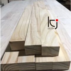 Thanh Gỗ Thông Láng Mịn 100x4x3 cm - Dụng Cụ Tiện Ích Chất Liệu Tự Nhiên, Nhập Khẩu 4 Mặt