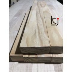Thanh Gỗ Thông Láng Mịn 100x4x3 cm - Dụng Cụ Tiện Ích Chất Liệu Tự Nhiên, Nhập Khẩu 4 Mặt