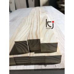 Thanh Gỗ Thông Láng Mịn 100x4x3 cm - Dụng Cụ Tiện Ích Chất Liệu Tự Nhiên, Nhập Khẩu 4 Mặt