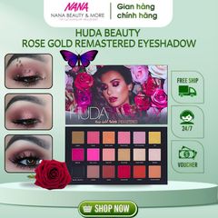 Bảng Phấn Mắt Huda Beauty Rose Gold Eyeshadow Palette 18 Màu - Phấn Trang Điểm Cao Cấp, Dễ Tán, Đẹp Mặt