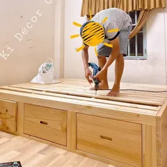 [KID089] Giường Hộp có ngăn kéo gỗ nhập khẩu