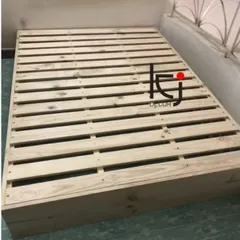 [KID116] Giường gỗ thông nhập khẩu,,giường hộp gỗ thông 1.6x2m