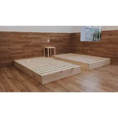 [KID116] Giường gỗ thông nhập khẩu,,giường hộp gỗ thông 1.6x2m