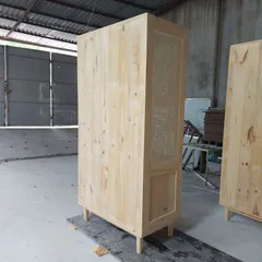 Tủ Quần Áo Cánh Mây Gỗ Thông Nhập Khẩu 100x55x200cm - Đẹp, Bền, Phong Cách Thiết Kế Hiện Đại, Thích Hợp Cho Nhà Cửa