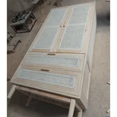 Tủ Quần Áo Cánh Mây Gỗ Thông Nhập Khẩu 100x55x200cm - Đẹp, Bền, Phong Cách Thiết Kế Hiện Đại, Thích Hợp Cho Nhà Cửa