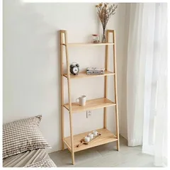 Kệ sách 4 tầng gỗ thông tự nhiên - Đẹp, bền, chống ẩm mốc - Kích thước 64x35x150cm - Thích hợp cho văn phòng và phòng khách