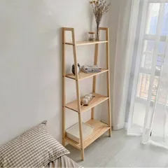 Kệ sách 4 tầng gỗ thông tự nhiên - Đẹp, bền, chống ẩm mốc - Kích thước 64x35x150cm - Thích hợp cho văn phòng và phòng khách