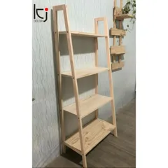 Kệ sách 4 tầng gỗ thông tự nhiên - Đẹp, bền, chống ẩm mốc - Kích thước 64x35x150cm - Thích hợp cho văn phòng và phòng khách