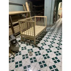 Giường Cũi Trẻ Em Gỗ Nhập Khẩu An Toàn Cho Trẻ Sơ Sinh - Thiết Kế Hiện Đại, Không Kèm Nệm, Tải Trọng 200kg