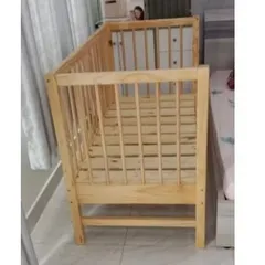 Giường Cũi Trẻ Em Gỗ Nhập Khẩu An Toàn Cho Trẻ Sơ Sinh - Thiết Kế Hiện Đại, Không Kèm Nệm, Tải Trọng 200kg