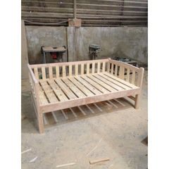 Giường Đơn Cho Bé - Giường Ghép với Bố Mẹ Gỗ Thông An Toàn, Kích Thước 70x140cm, Tải Trọng 250kg, Bảo Hành 12 Tháng