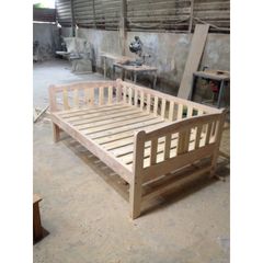 Giường Đơn Cho Bé - Giường Ghép với Bố Mẹ Gỗ Thông An Toàn, Kích Thước 70x140cm, Tải Trọng 250kg, Bảo Hành 12 Tháng