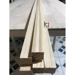 Combo 2 Thanh Gỗ Thông Vuông 3x3cm Dài 1 Mét - Chất Liệu Gỗ Nhập Khẩu, Bề Mặt Láng Mịn 4 Mặt cho Dự Án DIY