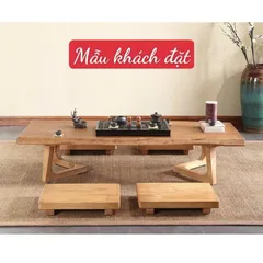 Bàn Trà Sofa Thấp Gỗ Thông Nhập Khẩu - Bàn Trà Decor Phòng Khách, Miễn Phí Ship Toàn Quốc, Kích Thước Tùy Chỉnh