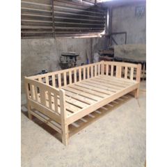 Giường cũi ghép cho bé - Giường ngủ gỗ tự nhiên chắc chắn, kích thước 80x150cm, sản phẩm an toàn cho trẻ em, không kèm nệm