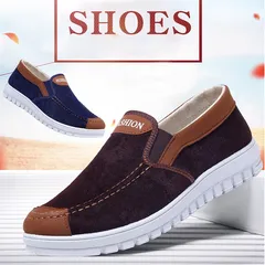 Giày Lười Nam Vải AL1125 - Giày Mọi Phong Cách Hàn Quốc Êm Ái, Chất Liệu Bền, Đế Cao Su Nền Tảng Chống Trơn Trượt