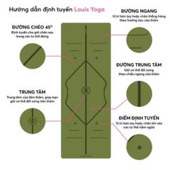 Thảm Tập Yoga Cao Su LOUIS DIAMOND 183x68x0.5cm - Chống Thấm, Đường Khắc Tiện Dụng, Tặng Kèm Túi Đựng Chất Lượng Cao