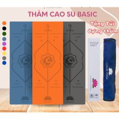 Thảm Yoga Louis Basic - Chất liệu Cao Su Chống Trơn Trượt, Kích Thước 185cm x 68cm x 5mm, Túi Đựng Kèm Theo
