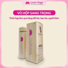 Bình Nước Giữ Nhiệt 450ml Louis Yoga - Vỏ Tre Sang Trọng, Inox 304 An Toàn, Giữ Nhiệt Lâu, Tiện Lợi Mọi Nơi