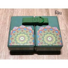 Combo Gạch Tập Yoga EVA 220gr & Dây Tập 1.83m - Bộ Đồ Tập Thể Dục Du Lịch Nguyên Liệu Nhẹ, An Toàn, Tiện Lợi