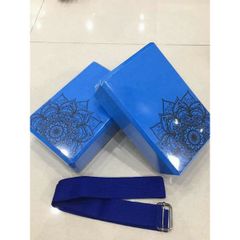 Combo Gạch Tập Yoga EVA 220gr & Dây Tập 1.83m - Bộ Đồ Tập Thể Dục Du Lịch Nguyên Liệu Nhẹ, An Toàn, Tiện Lợi