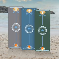 Thảm Tập Yoga Du Lịch Gấp Gọn OCEAN - Cao Su PU Sinh Thái, Chống Trượt, Phù Hợp Tập Luyện 183 x 68cm, Tặng Túi Hữu Ích