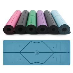 Thảm Yoga Định Tuyến PU Cao Cấp Chống Trơn Trượt - Thảm Tập Yoga Chất Liệu Cao Su Tự Nhiên, Thấm Hút Mồ Hôi, Bảo Vệ Xương Sống