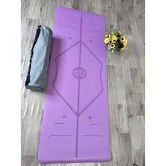 Thảm Yoga Định Tuyến PU Cao Cấp Chống Trơn Trượt - Thảm Tập Yoga Chất Liệu Cao Su Tự Nhiên, Thấm Hút Mồ Hôi, Bảo Vệ Xương Sống