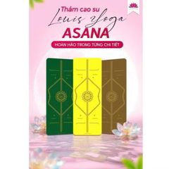 Thảm Yoga Cao Cấp Louis Asana 24 - Chất Liệu Cao Su Tự Nhiên, Chống Trượt, Đường Định Tuyến Sang Trọng, Phụ Kiện Tập Luyện Thể Thao