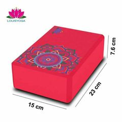 Gạch Tập Yoga Mandala Sắc Màu Louis Yoga 23x15x7.6cm - Hỗ Trợ Tư Thế Yoga và Cân Bằng Cho Yogi