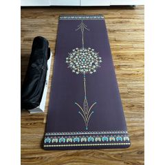 Thảm Yoga Cao Su Xơ Dừa Clover Dày 7mm Hoa Ngọc Bích - Chống Trượt, Siêu êm, Kèm Túi Đựng & Hộp Sang Trọng